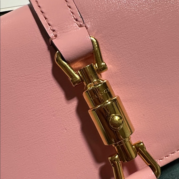 NWT GUCCI Jackie 1961 Card Case Wallet Wild Rose with Gold Accent - Picture 2 of 10